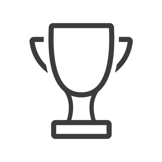 Stilisierter Pokal in grau