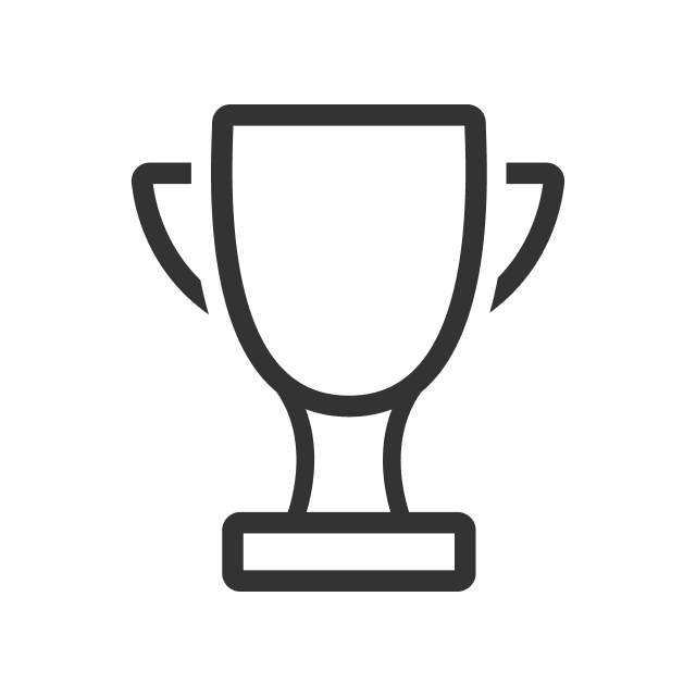 Stilisierter Pokal in grau