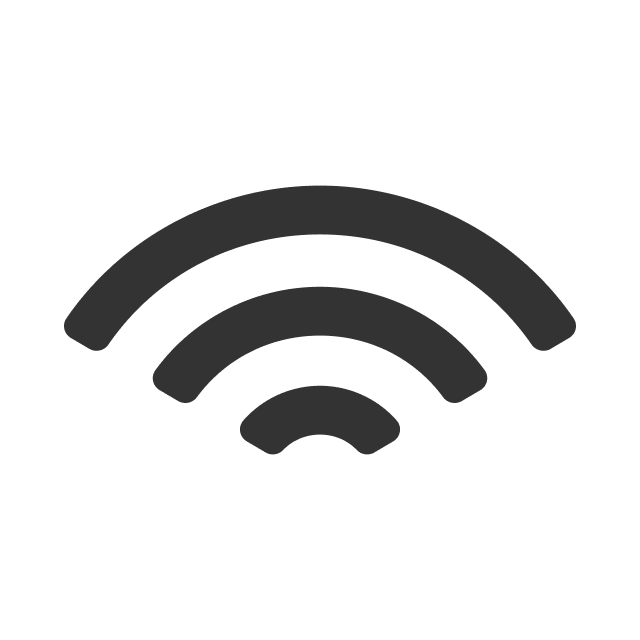 Symbol für WLAN bzw. Wi-Fi in grau