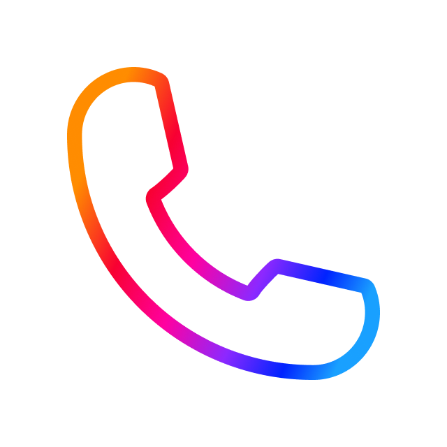 Stilisiertes Telefon in Spektrumsverlauf
