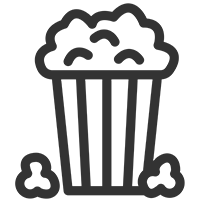 Stilisierte Darstellung eines Popcorneimers