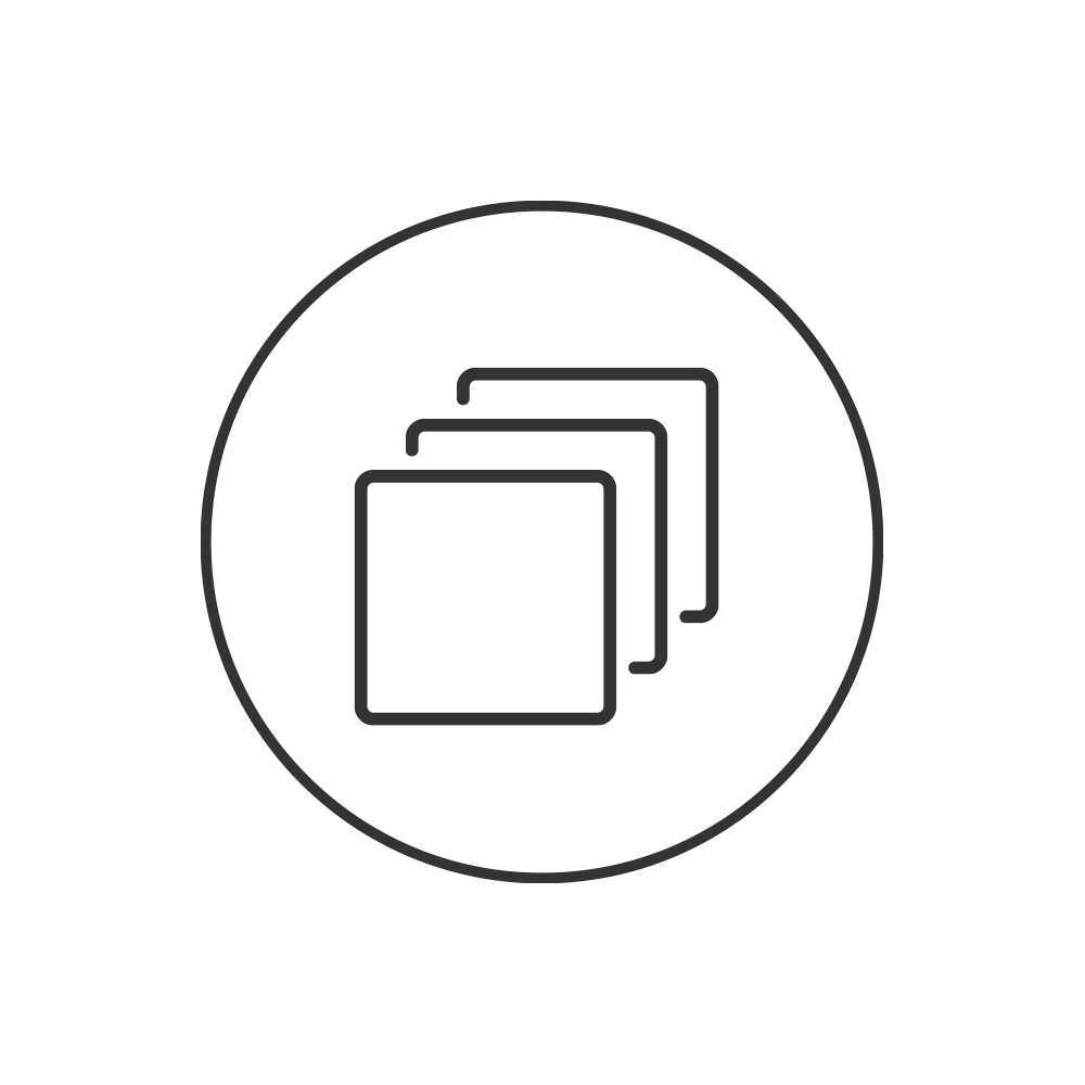 Stilisierte Darstellung mehrerer Apps in grau