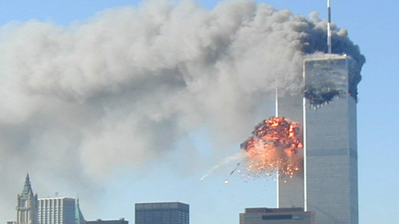 Bild vom Terroranschlag auf das World Trade Center in New York am 11. September 2001