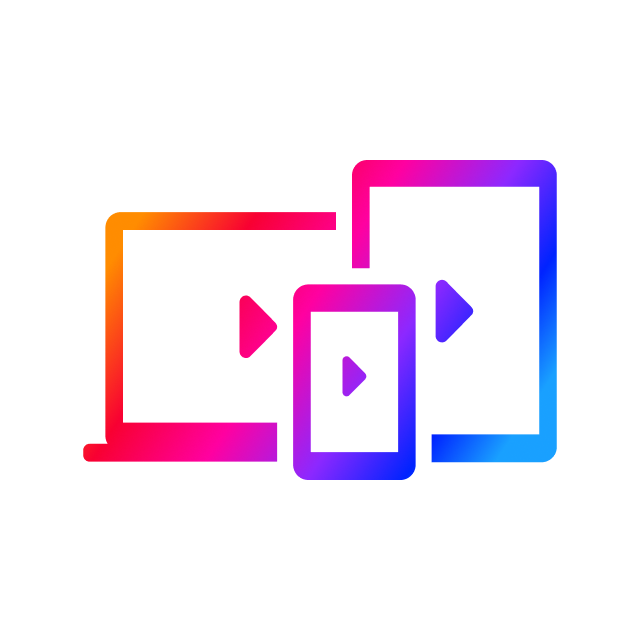 Stilisierte Darstellung verschiedener Streaming-Endgeräte