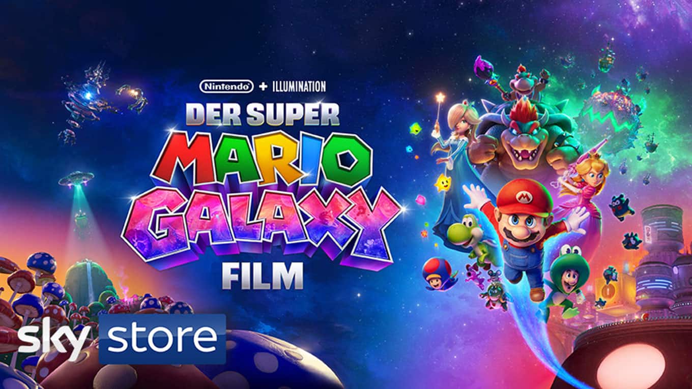 Key Art zu Der Super Mario Galaxy Film im Sky Store