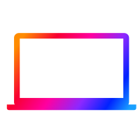 Symbol für Laptop in Spektrum-Farbe