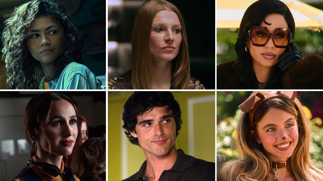 Foto-Collage mit den Schauspielern aus der Serie Euphoria Staffel 3