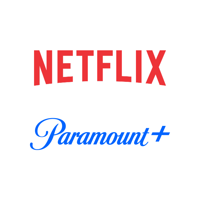 Logo von Netflix und Paramount+