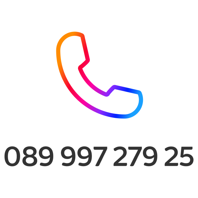 Stilisiertes Telefon mit Kundenservice-Nummer