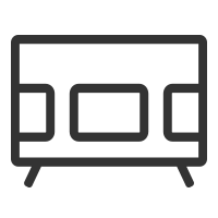 Stilisiertes Icon eines Fernsehers
