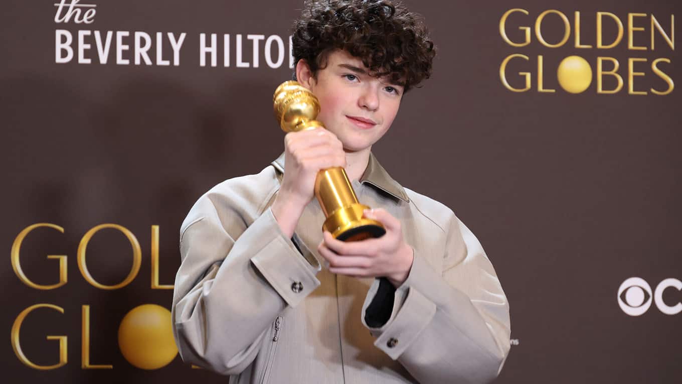 Bild von Owen Cooper bei den Golden Globes 2026