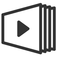 Stilisierte Darstellung von Play Buttons