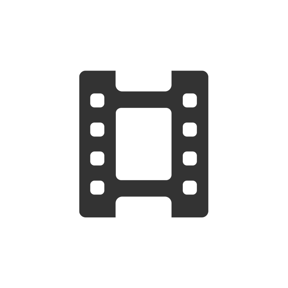 Stilisierte Filmrolle in grau