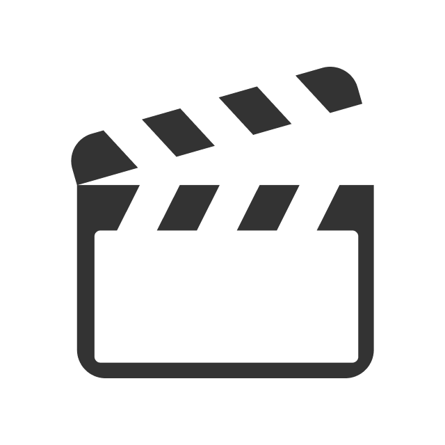 Stilisierte Filmklappe in grau