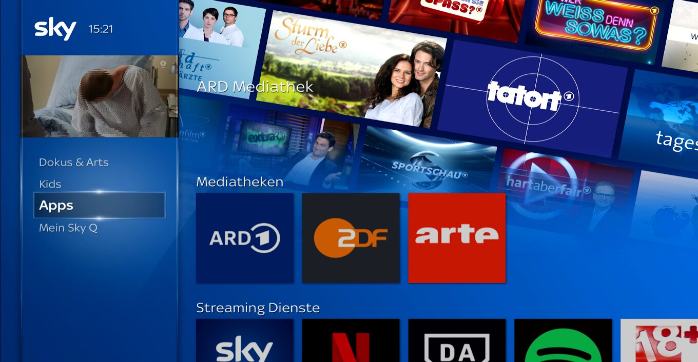 Apps finden, öffnen & beenden auf dem Sky Q Receiver - Sky Hilfecenter ...
