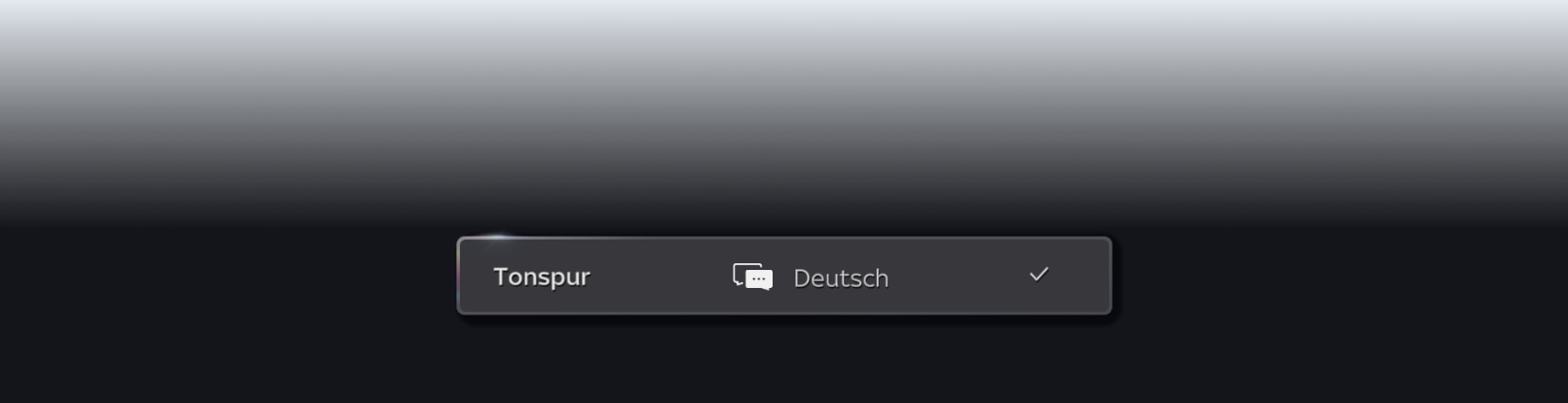 Bildschirm zeigt nur „Deutsch“, wenn es die einzige verfügbare Sprache ist