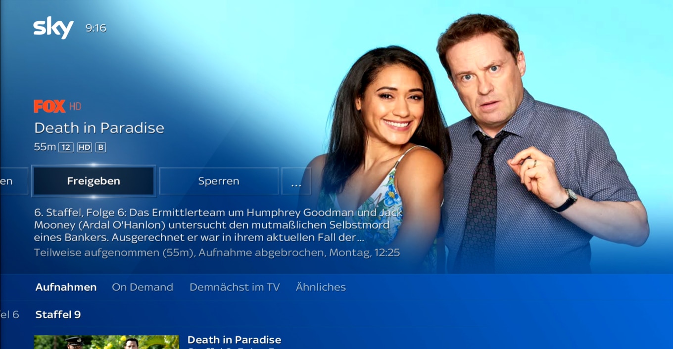 Eine Aufnahme mit dem „B“. Beim Versuch, diese zu löschen, werden Sie erneut um Bestätigung gebeten.