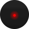 Roter Punkt leuchtet.