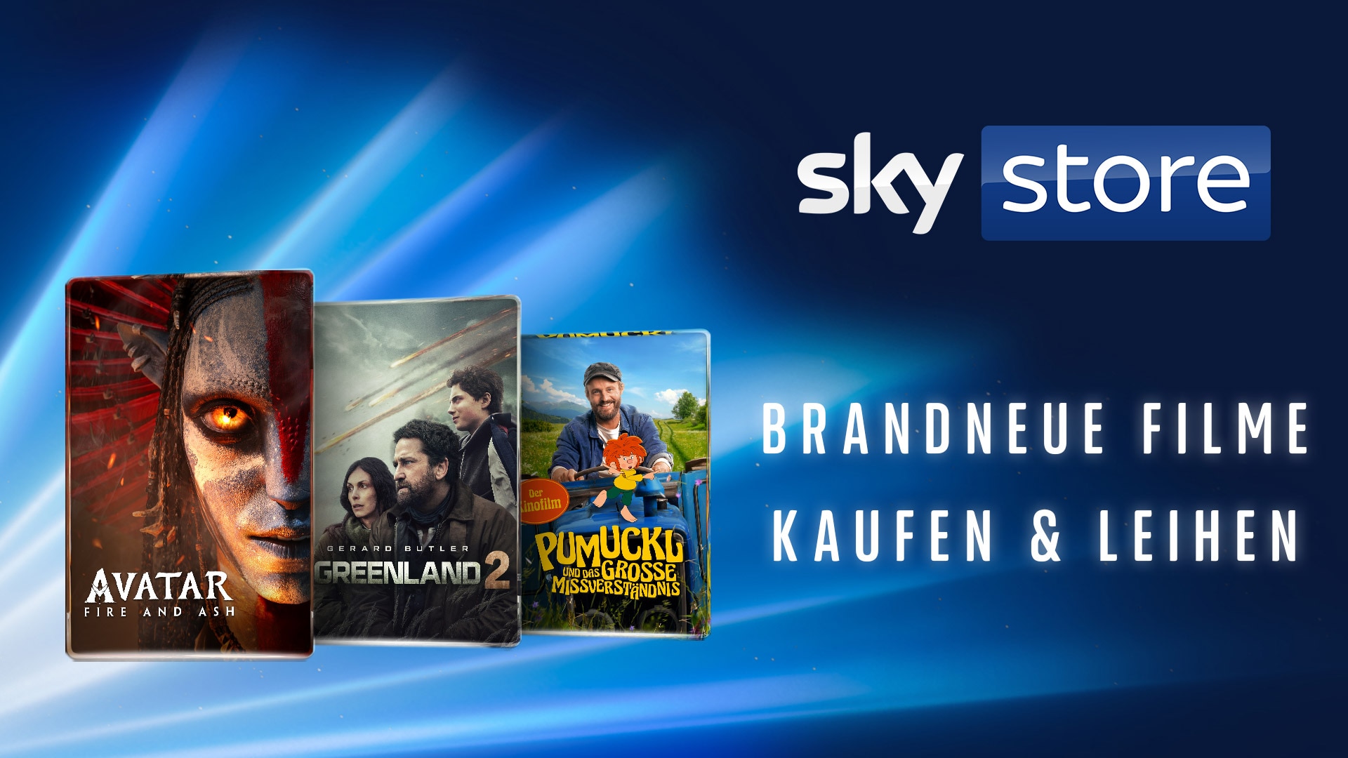 Sky Store Grafik mit Text - Brandneue Filme - Kaufen & Leihen