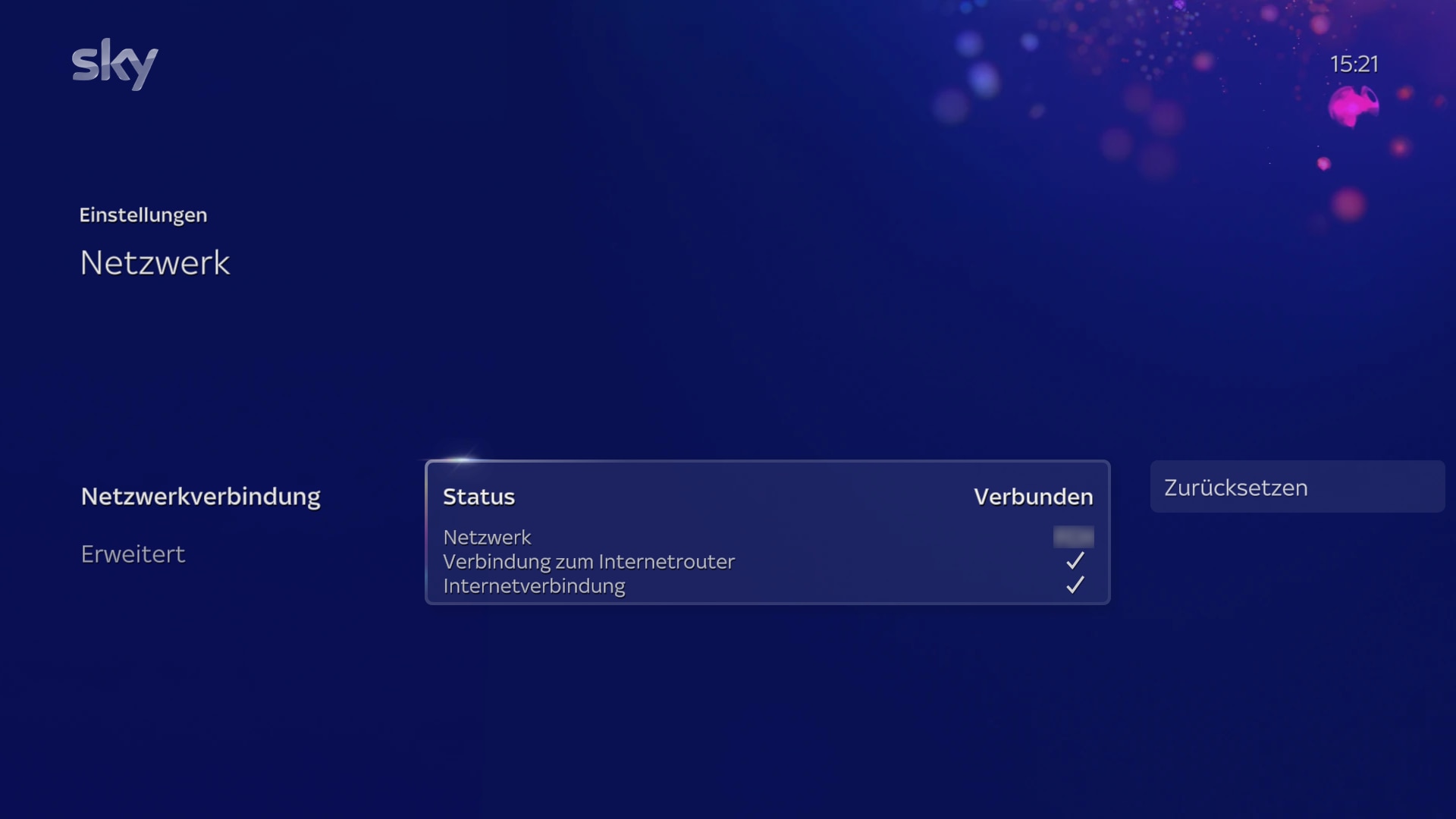 Bildschirm mit Häkchen für beide Optionen unter „Status“ zur Bestätigung, dass der Verbindungsversuch erfolgreich war