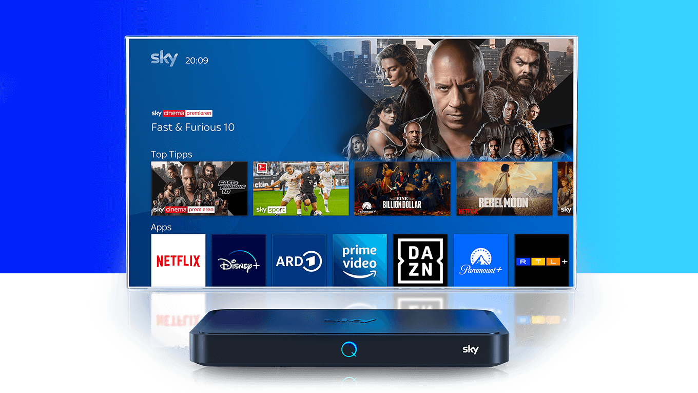 Sky Q Fernsehen, Streaming & Apps