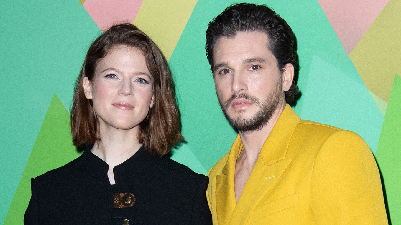 Kit Harington mit Ehefrau Rose Leslie, die er am Set von 