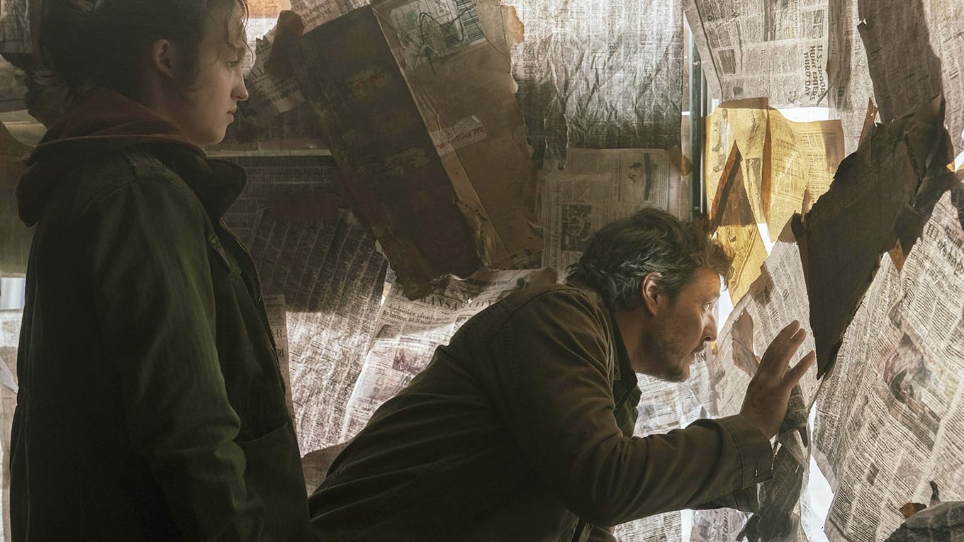 Bella Ramsey als Ellie und Pedro Pascal als Joel in The Last of Us Staffel 1 Episode 4 Niemand wird uns finden.