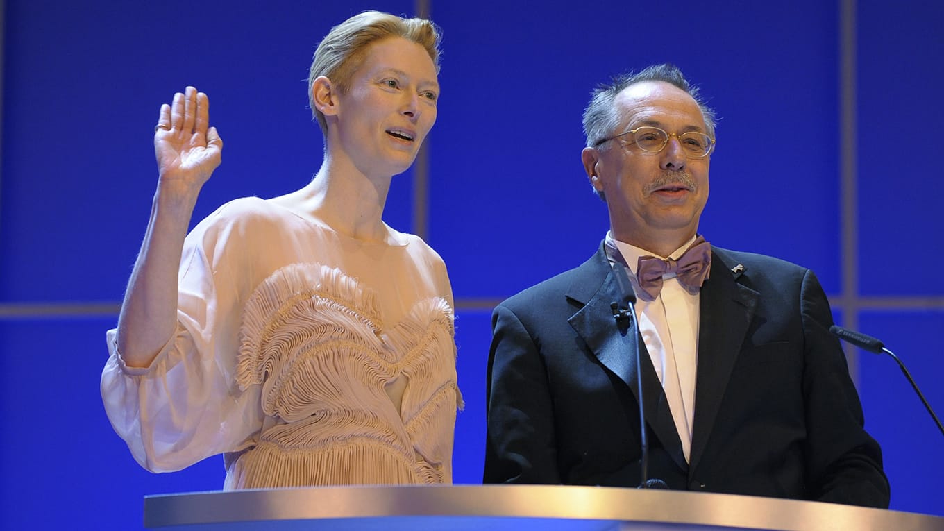 Im Jahr 2009 eröffnete Berlinale-Juryvorsitzende Tilda Swinton zusammen mit dem damaligen Festivaldirektor Dieter Kosslick die 59. Internationalen Filmfestspiele Berlin.