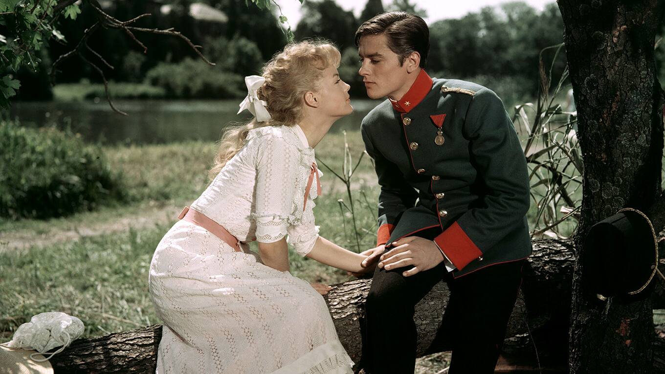 Romy Schneider und Alain Delon in 