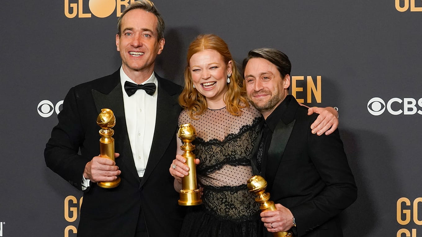 Matthew Macfadyen, Sarah Snook und Kieran Culkin - Gewinner Golden Globes 2024