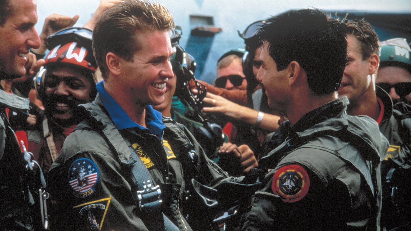 Val Kilmer und Tom Cruise 1986 in 