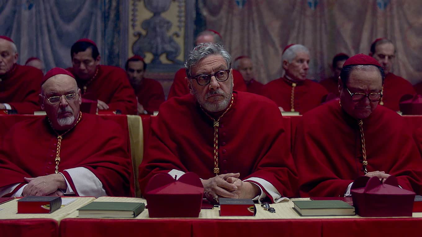 Sergio Castellitto als Kardinal Cardinal Tedesco im Thriller Konklave.