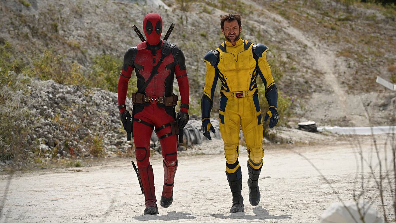 Ryan Reynolds als Deadpool (links) und Hugh Jackman als Wolverine bei den Dreharbeiten zu 