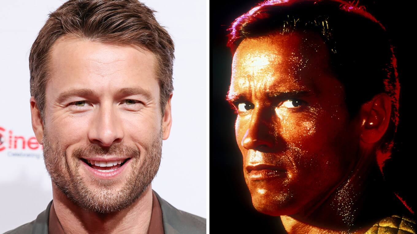 Foto von Glen Powell und Szenenbild aus 