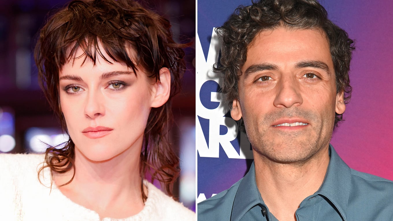 Foto von Schauspielerin Kristen Stewart und Schauspieler Oscar Isaac