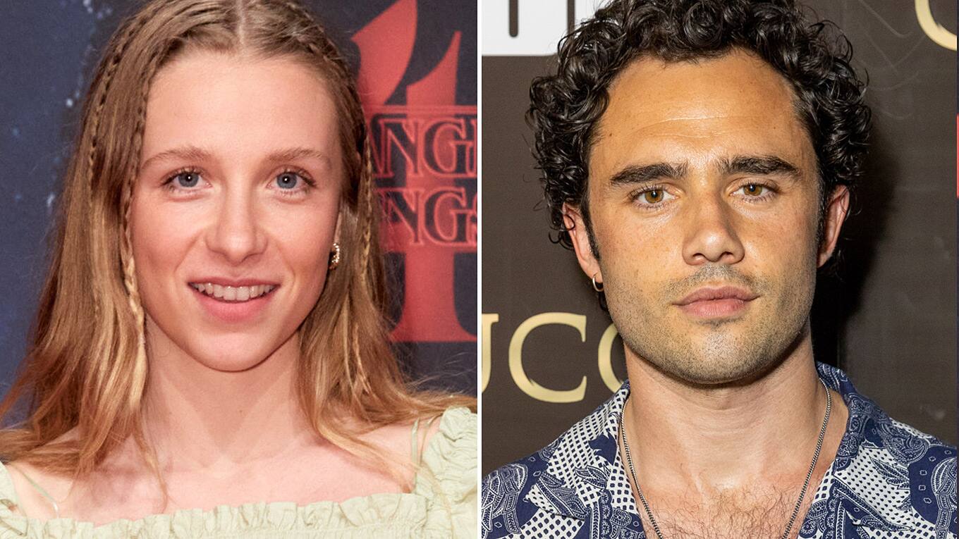 Schauspielerin Lena Klenke und Schauspieler Toby Sebastian.