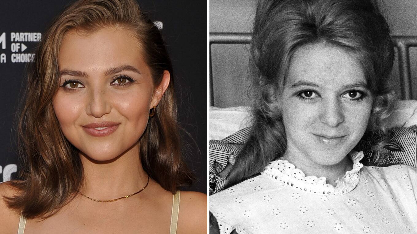 Foto der Schauspielerin Mia McKenna-Bruce und Foto von Maureen Starkey