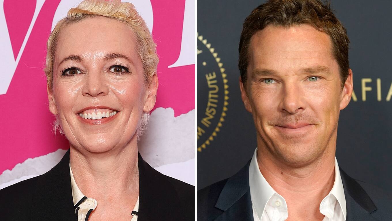 Fotos der Schauspielstars Olivia Colman und Benedict Cumberbatch