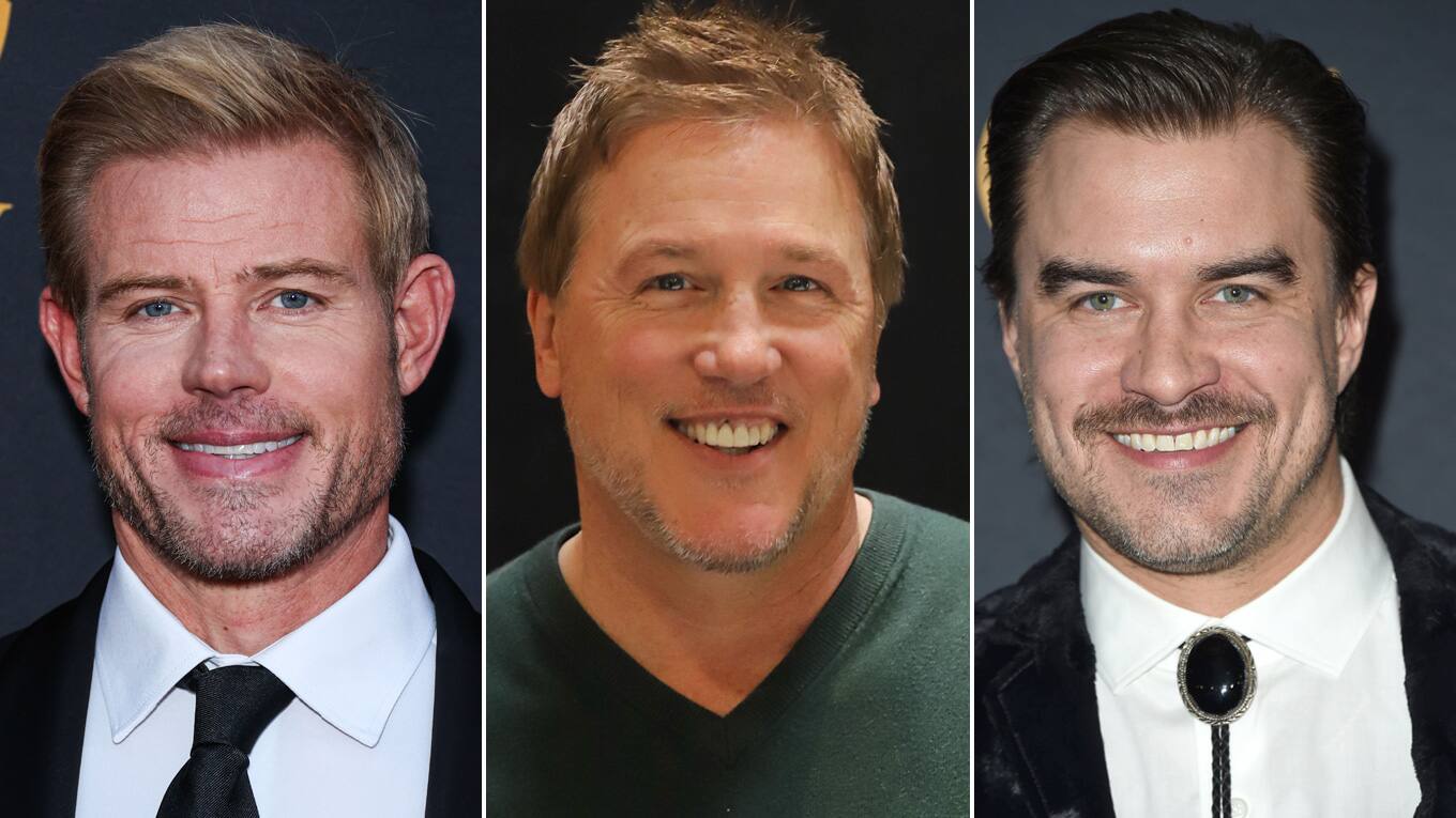 Fotos der Schauspieler Trevor Donovan (links), Lochlyn Munro (Mitte) und Rob Mayes