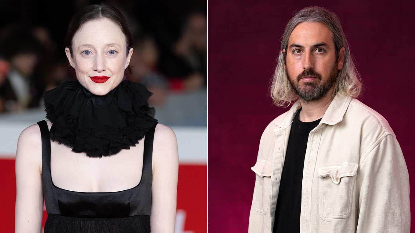 Foto der Schauspielerin Andrea Risebourough und Regisseur Ti West