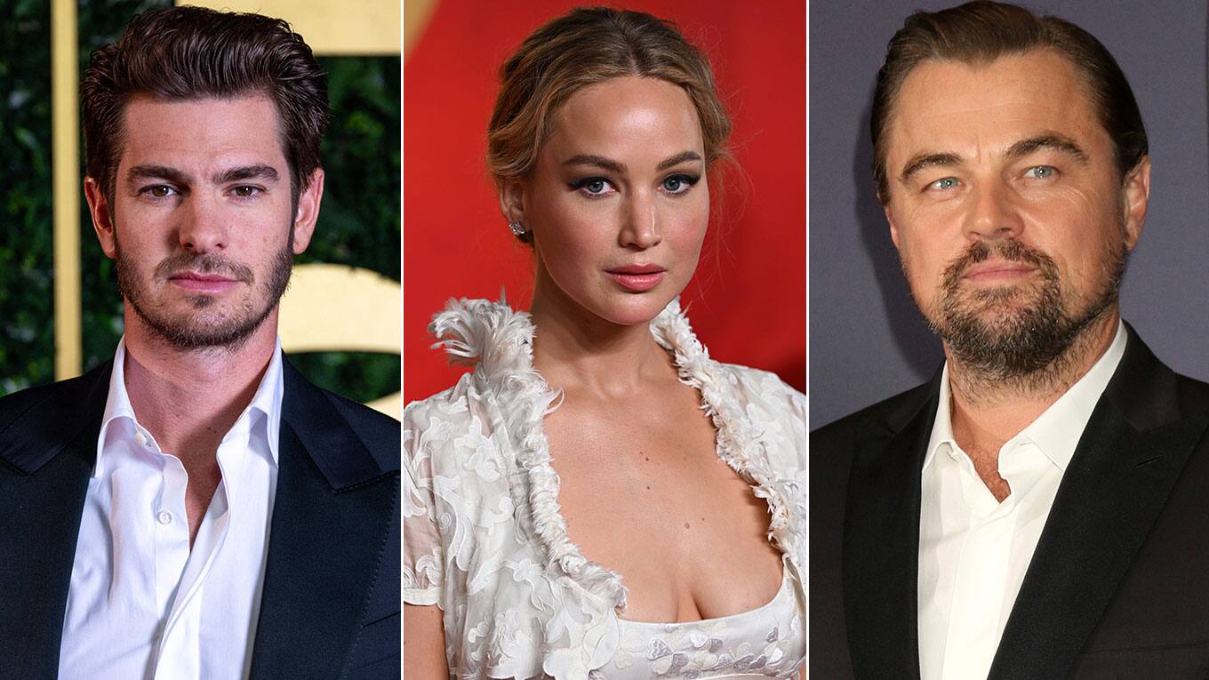 Foto von Andrew Garfield, Jennifer Lawrence, Leonardo DiCaprio