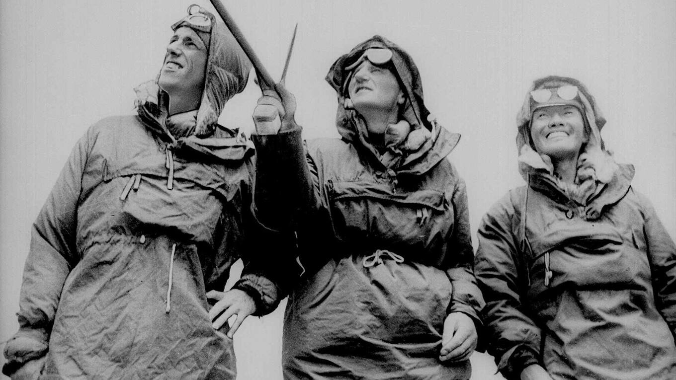 Fotos von Edmund Hillary, John Hunt und Tenzing Norgay