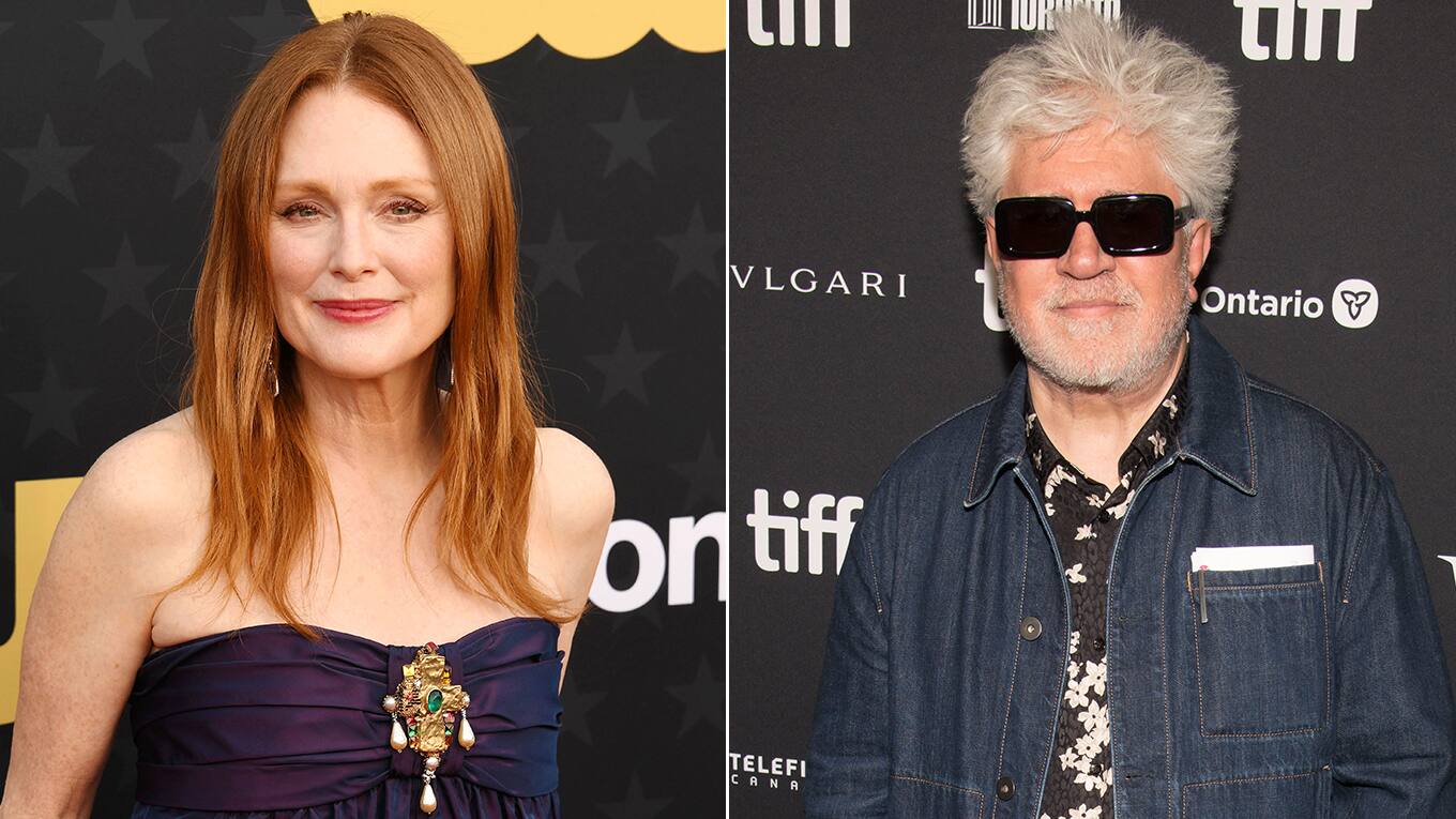 Julianne Moore und Pedro Almodóvar 