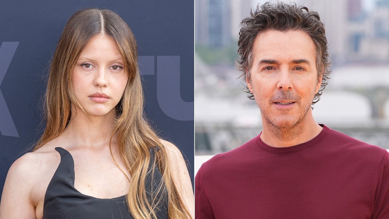 Foto von Schauspielerin Mia Goth und Regisseur Shawn Levy
