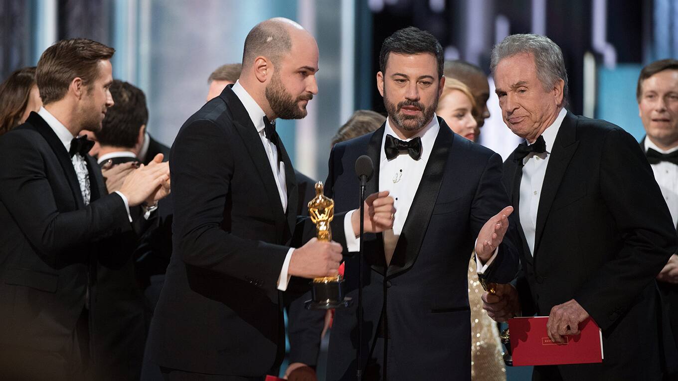 Völlige Verwirrung auf der Bühne bei den Oscars 2017.