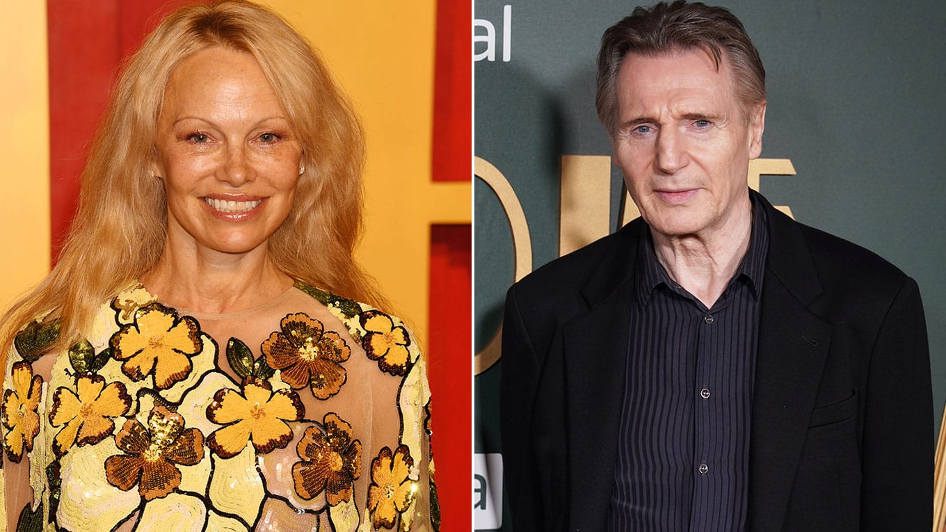 Foto von Pamela Anderson und Liam Neeson