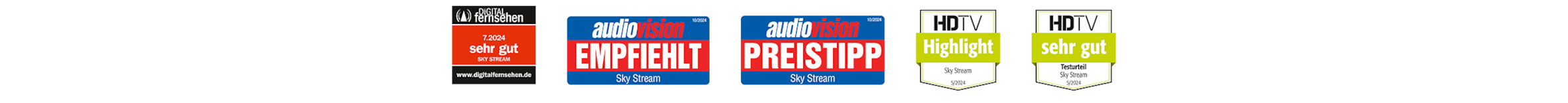 Sky Stream Testsiegel