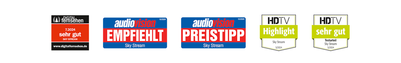 Sky Stream Testsiegel