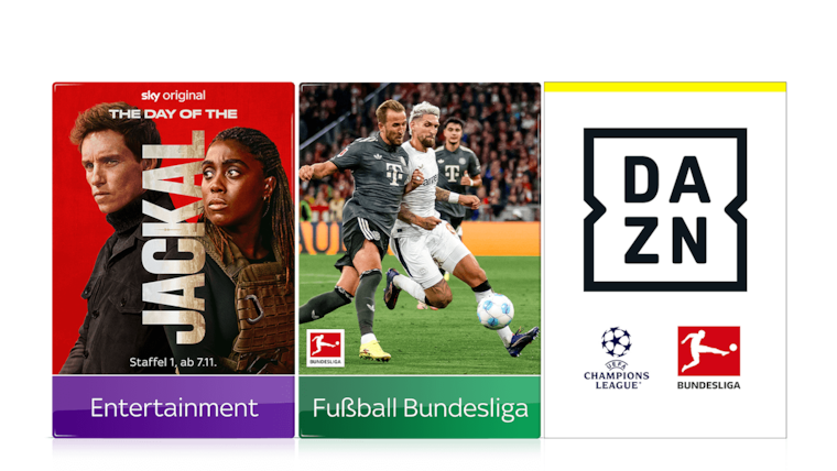 Bundesliga, 2. Bundesliga, UEFA Champions League inkl. Konferenz