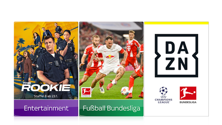 Bundesliga, 2. Bundesliga, UEFA Champions League inkl. Konferenz